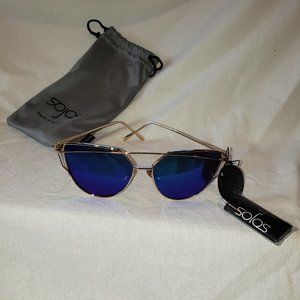 SOJOS Blue Reflective Sunglasses